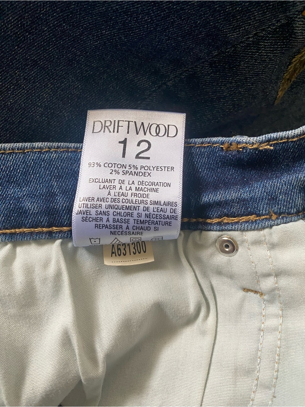 Driftwood Floral Embroidered Denim Skirt Size 12 Western Cowgirl Coastal Cottage - Picture 7 of 9
